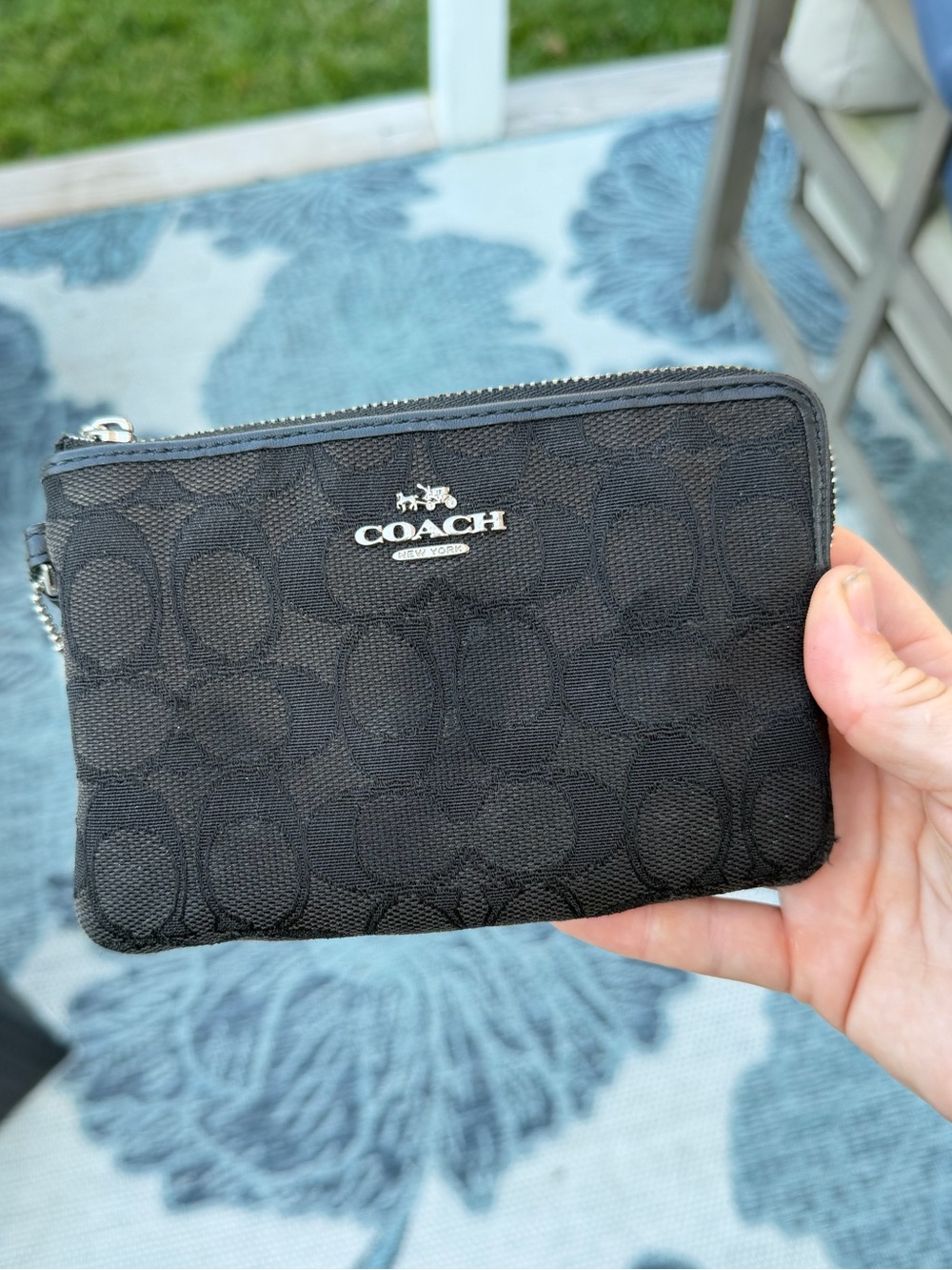 Coach Large Corner Zip Wristlet, like NEW